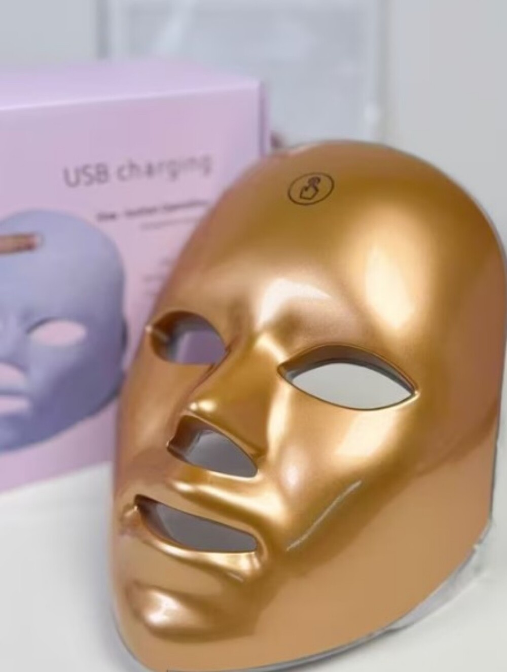 Golden LED Therapy Facial Mask